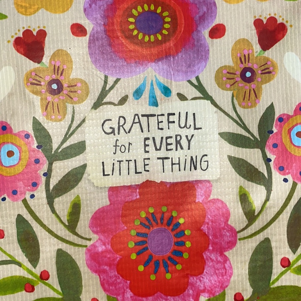 3/$15 Natural Life grateful inspirational reusable boho bag - Picture 3 of 4